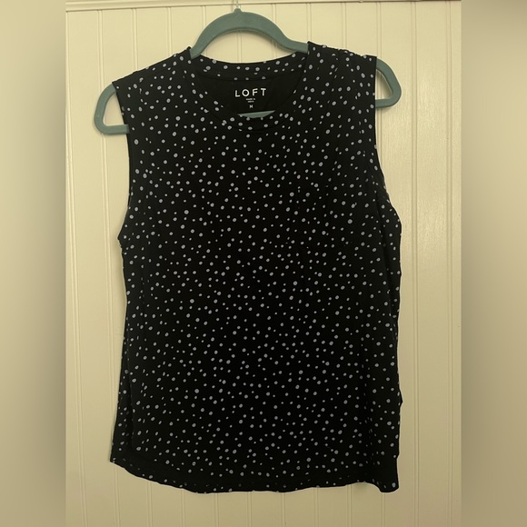 Loft sleeveless poka dot blouse - Picture 1 of 3